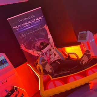 VR Liverpool ride beneath its red attraction banner